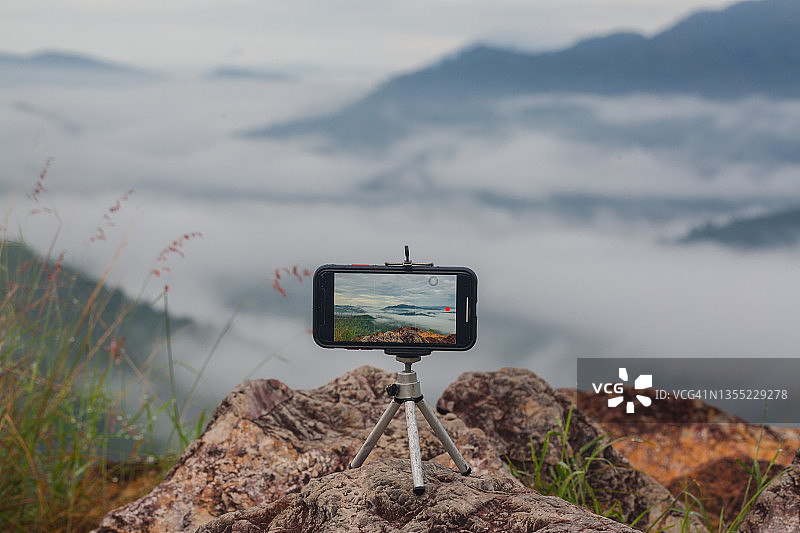 智能手机正在录制视频图片素材