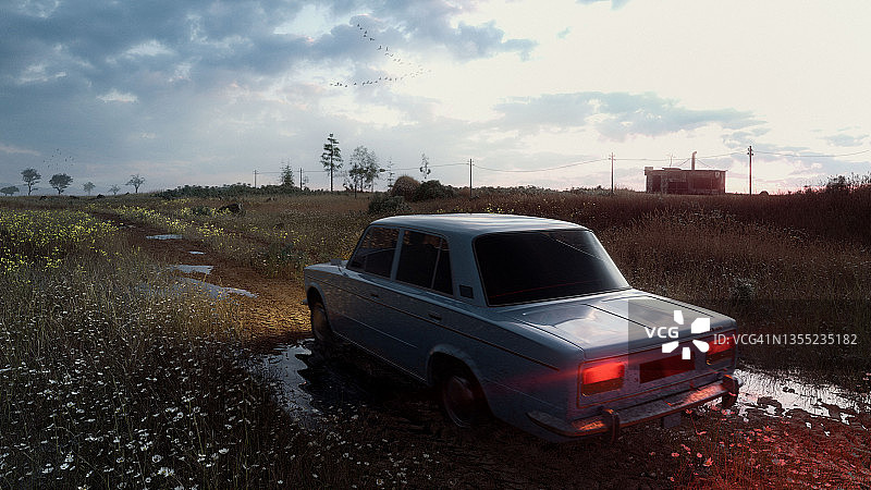 拉达苏联时代汽车图片素材