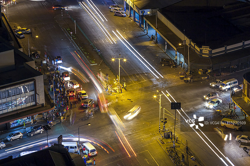 哈拉雷中央商务区南部（罗伯特·穆加贝大街与朱利叶斯·尼雷尔大街交汇处）图片素材