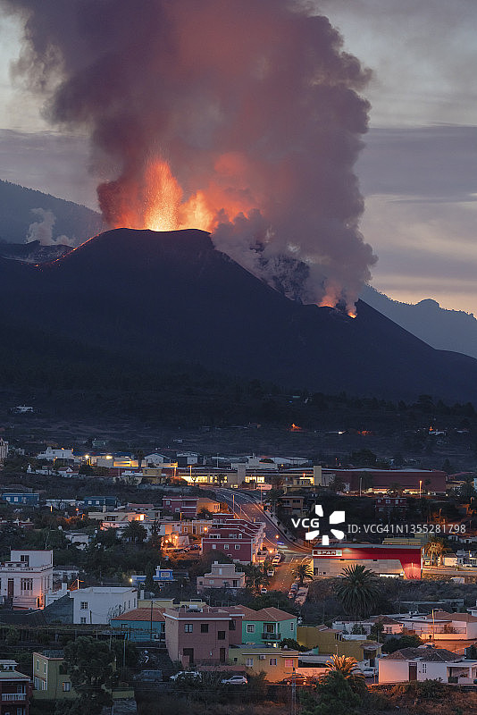 火山 El Paso 村庄的觉醒图片素材