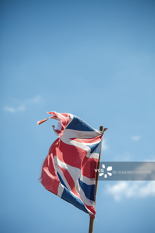 风化的米字旗图片素材