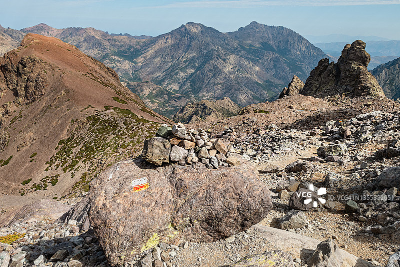 法国科西嘉岛钦托山埃布利峰GR20路线图片素材