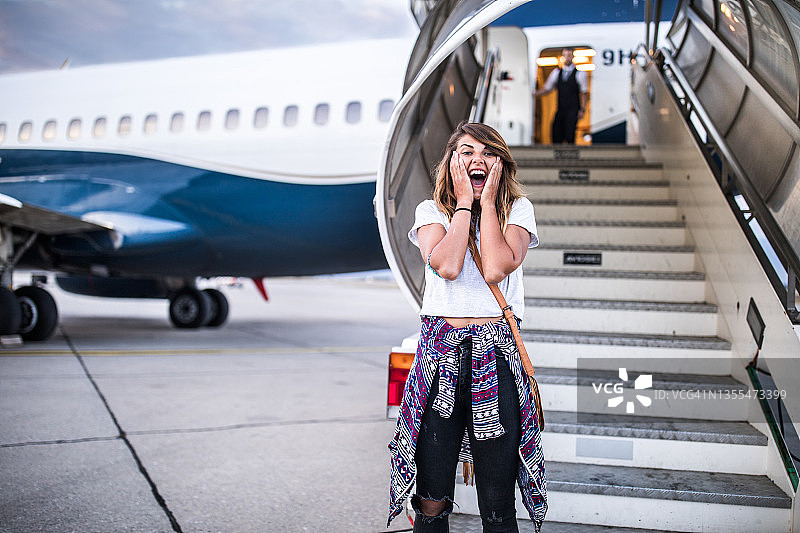 天哪，我到了！图片素材