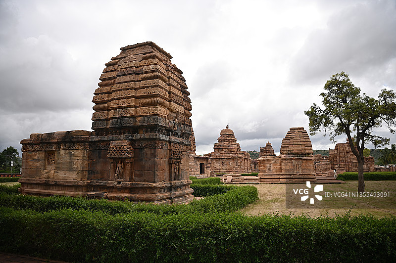 卡纳塔克邦帕塔达卡尔古印度教和耆那教寺庙群古迹图片素材