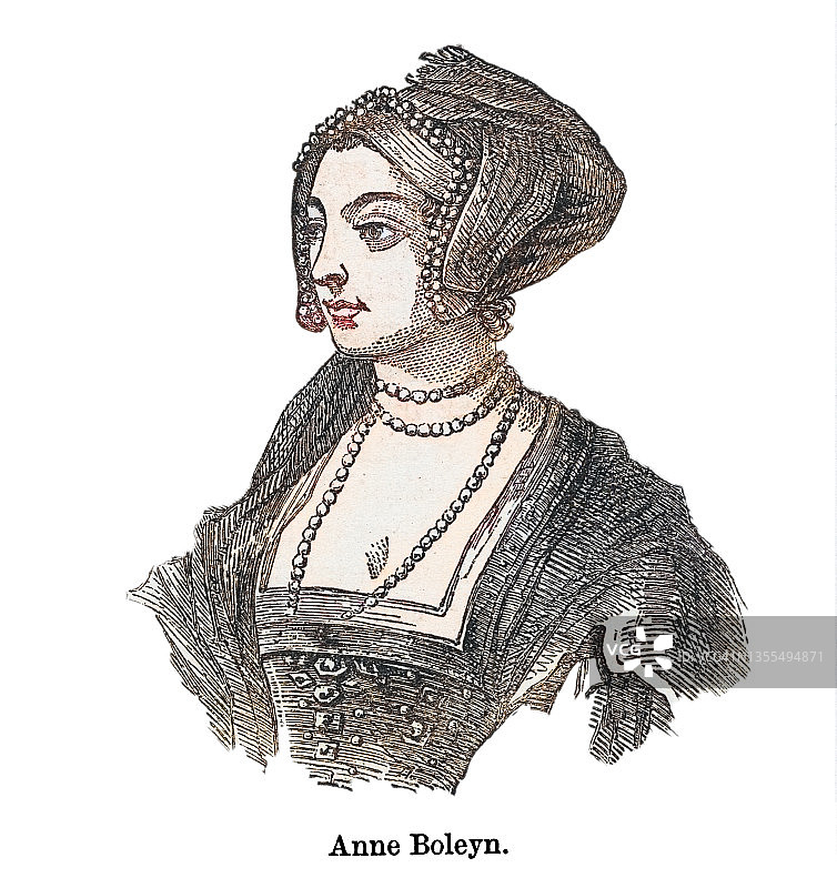 英格兰王后安妮·博林画像（1533-1536年）图片素材