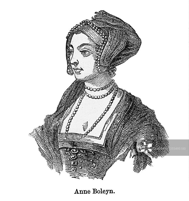 英格兰王后安妮·博林画像（1533-1536年）图片素材