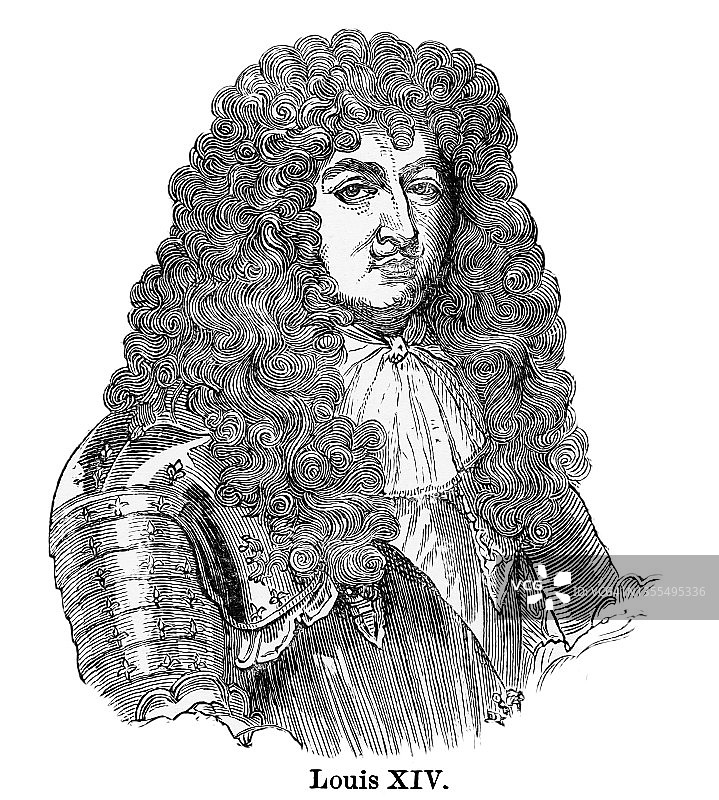 法国国王路易十四世图片素材