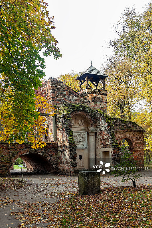 阿尔卡迪亚公园内建于1783年的大祭司圣殿图片素材