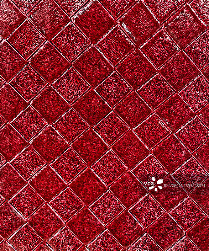 红色纹理仿皮革特写图片素材