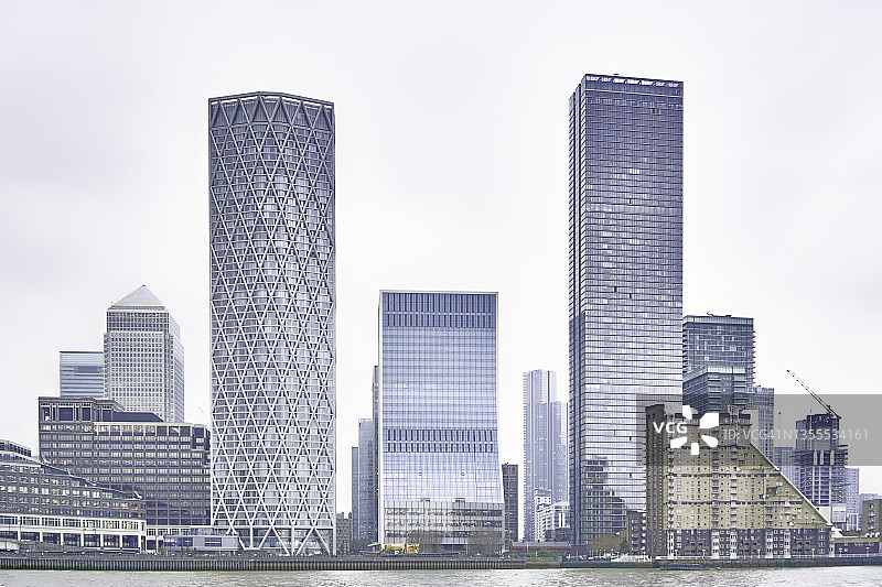 伦敦金丝雀码头金融中心图片素材