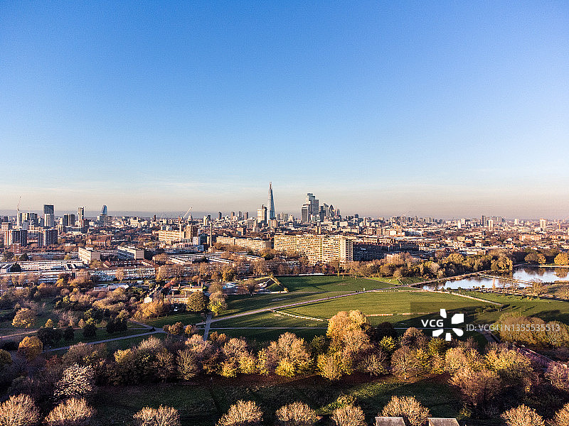 伦敦伯吉斯公园高角度景观图片素材