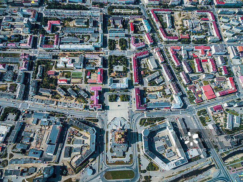 俄罗斯马加丹市航拍图片素材