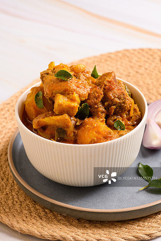 碗装猪肉咖喱图片素材