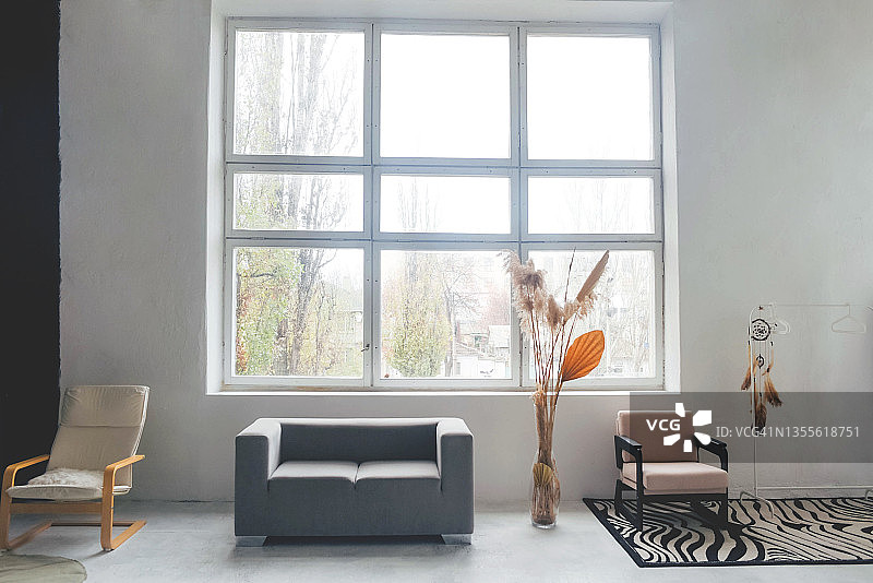 浅色调现代抽象房间设计图片素材