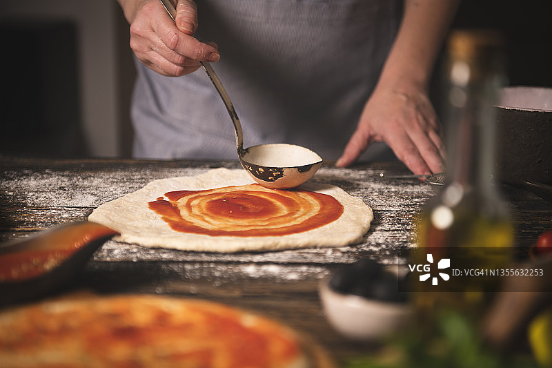 制作新鲜披萨图片素材