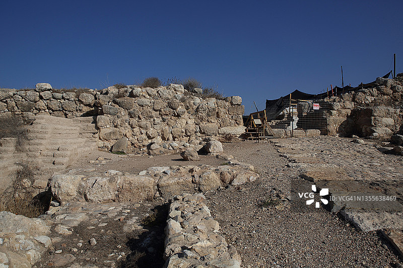 拉吉城的广场和内门遗址图片素材