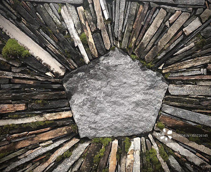 俄勒冈州波特兰市的石墙细节图片素材