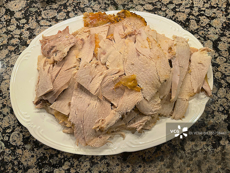 盘子里的白肉火鸡图片素材