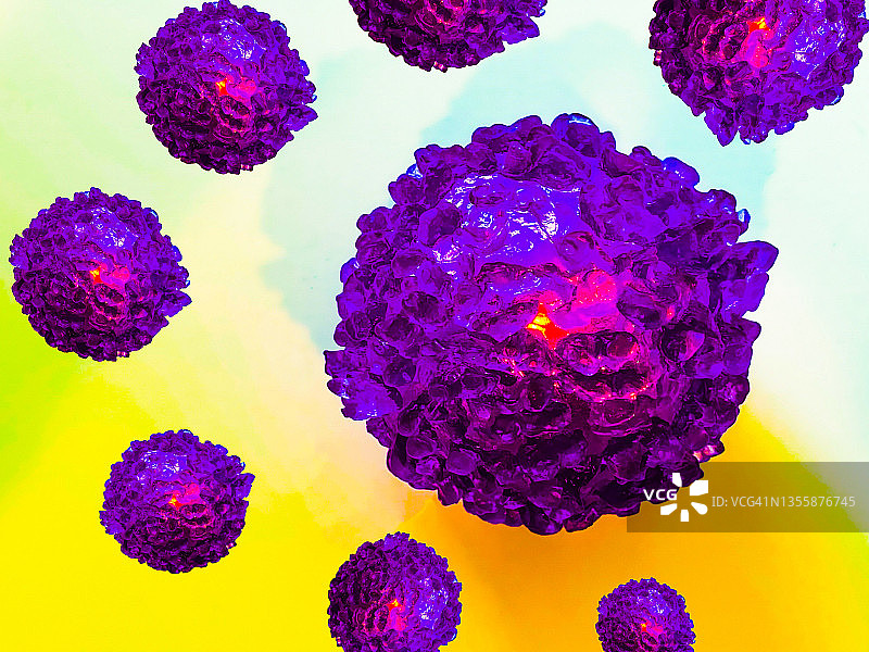 新冠病毒变异图示图片素材