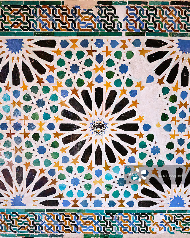 阿尔罕布拉宫的建筑细节图片素材