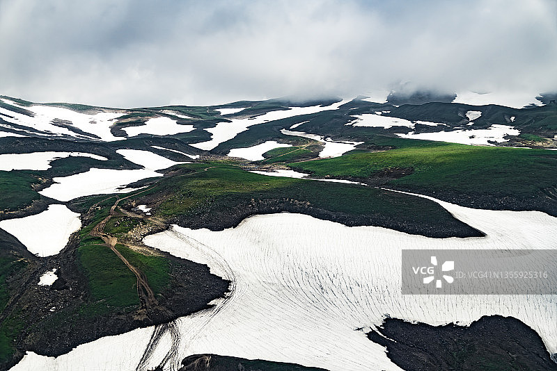 俄罗斯堪察加半岛风光航拍图片素材