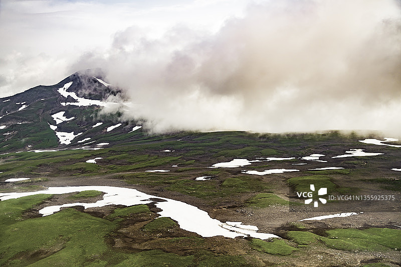 俄罗斯堪察加半岛风光航拍图片素材