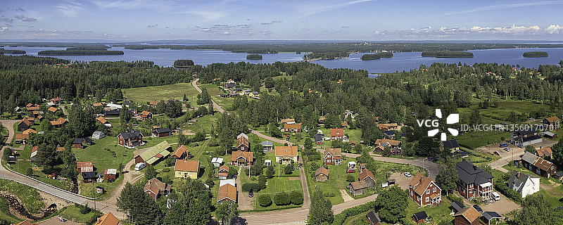 瑞典达拉纳省的格桑达村图片素材