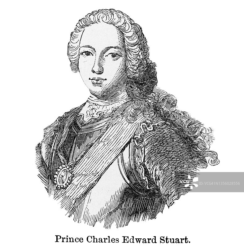 查理·爱德华·斯图亚特王子肖像图片素材