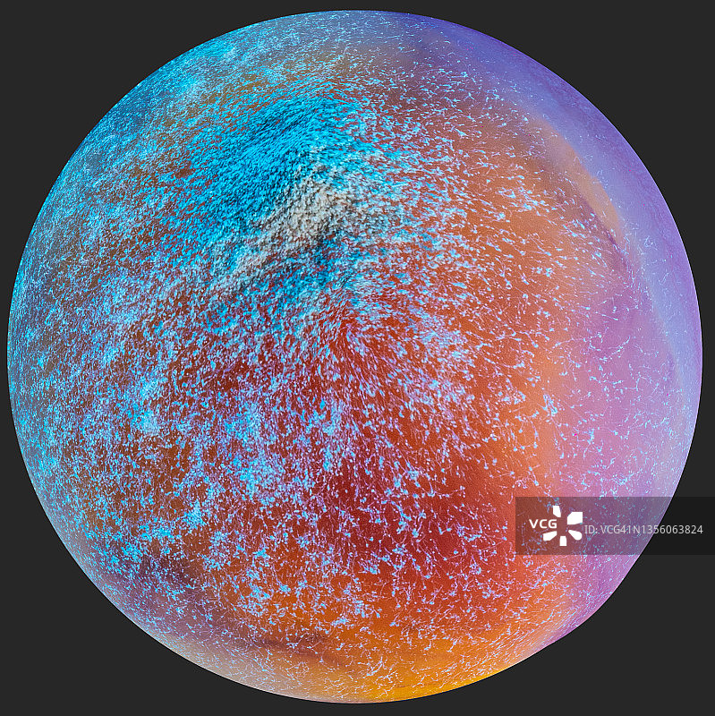 紫色蓝色霉菌星球的微距摄影图片素材