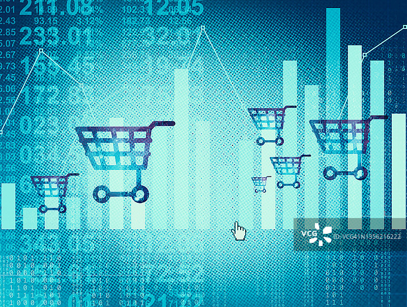 在线销售插画图片素材