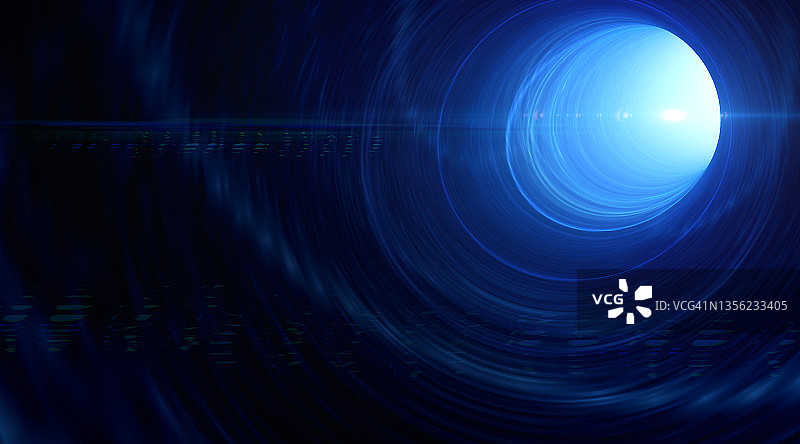 内部发光的抽象隧道图片素材