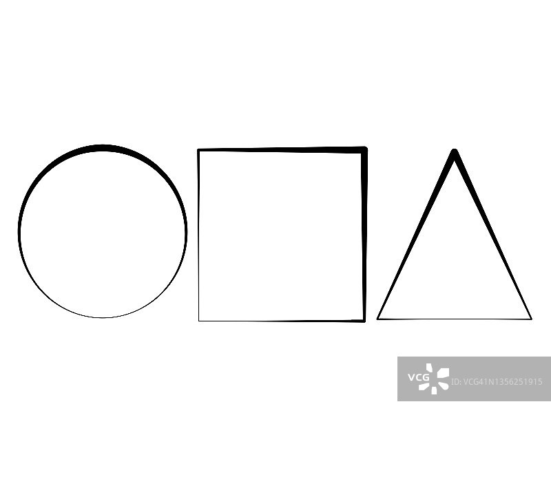 手绘几何形状图案背景图片素材