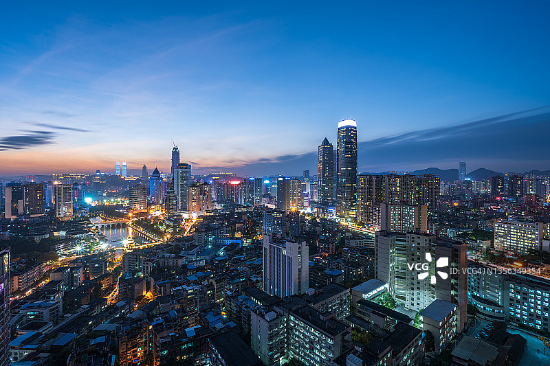 中国贵州贵阳城市夜景图片素材