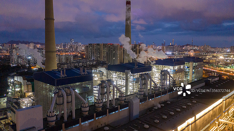 热电站鸟瞰图片素材