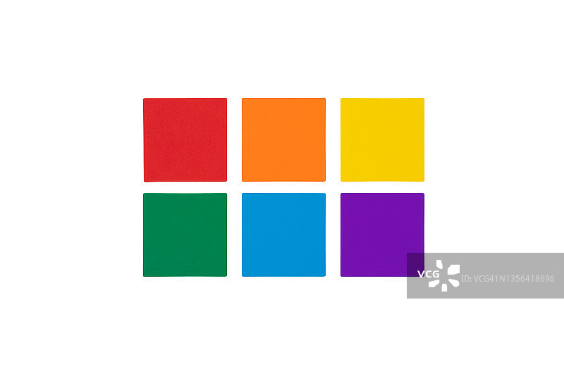 彩色标签贴纸，白色背景图片素材