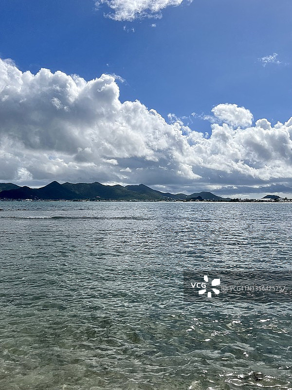 加勒比海岛屿水域边缘图片素材