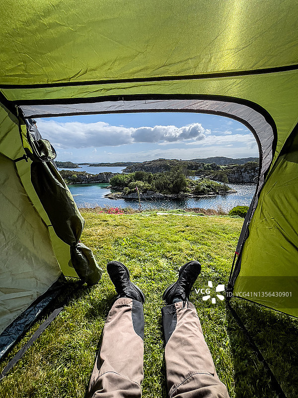 挪威韦斯特兰的帐篷景观图片素材