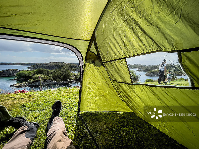 挪威韦斯特兰的帐篷景观图片素材