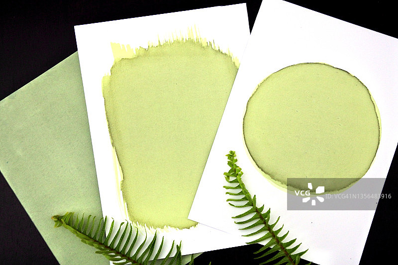 不同形状的蓝晒艺术纸图片素材