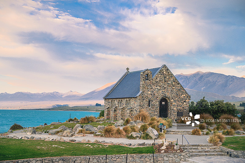 特卡波湖的好牧羊人教堂图片素材