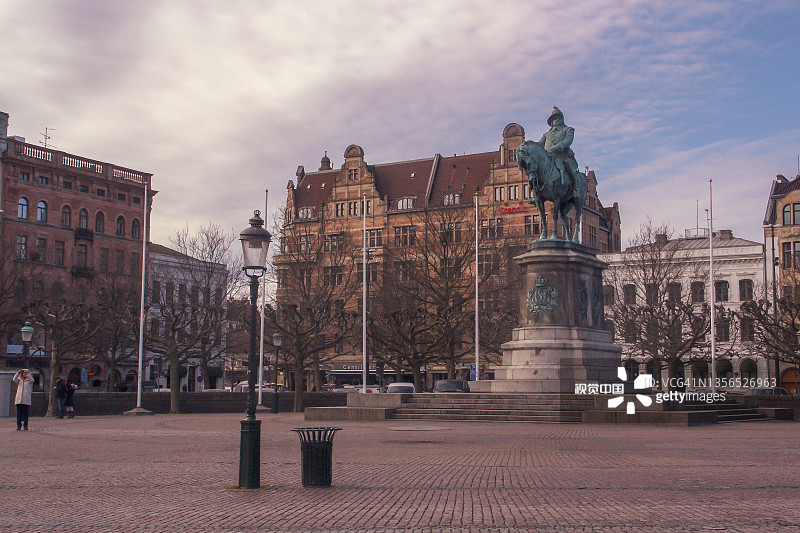 查理十世·古斯塔夫国王的骑马雕像图片素材