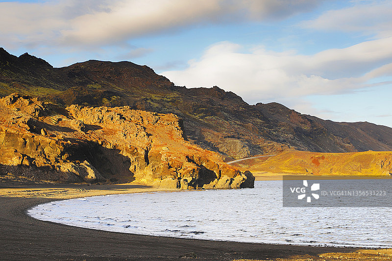 冰岛克莱瓦湖图片素材