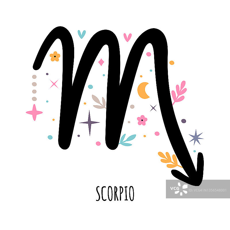 天蝎座标志符号图片素材