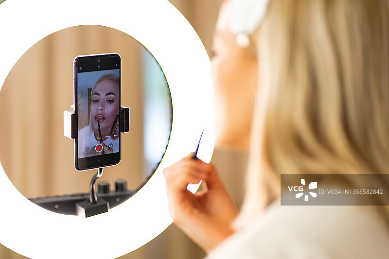 美妆视频博客图片素材