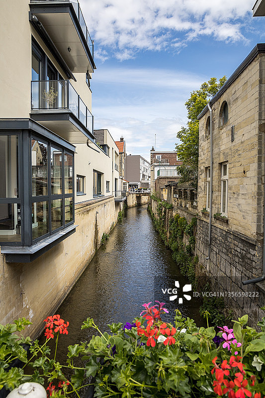 法尔肯堡小镇的运河图片素材