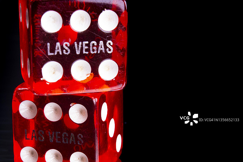 红色拉斯维加斯骰子图片素材