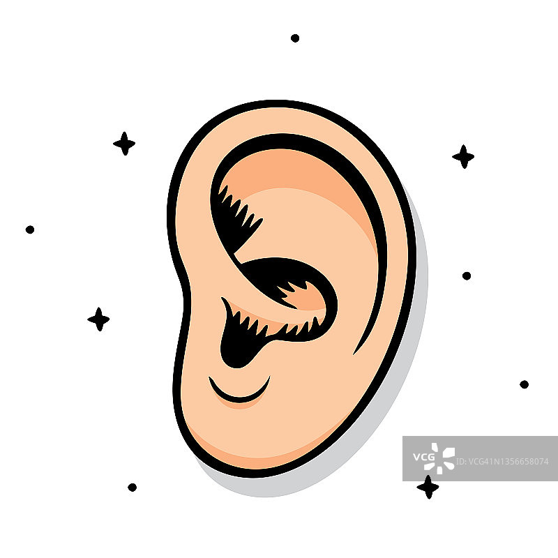 耳朵涂鸦6图片素材