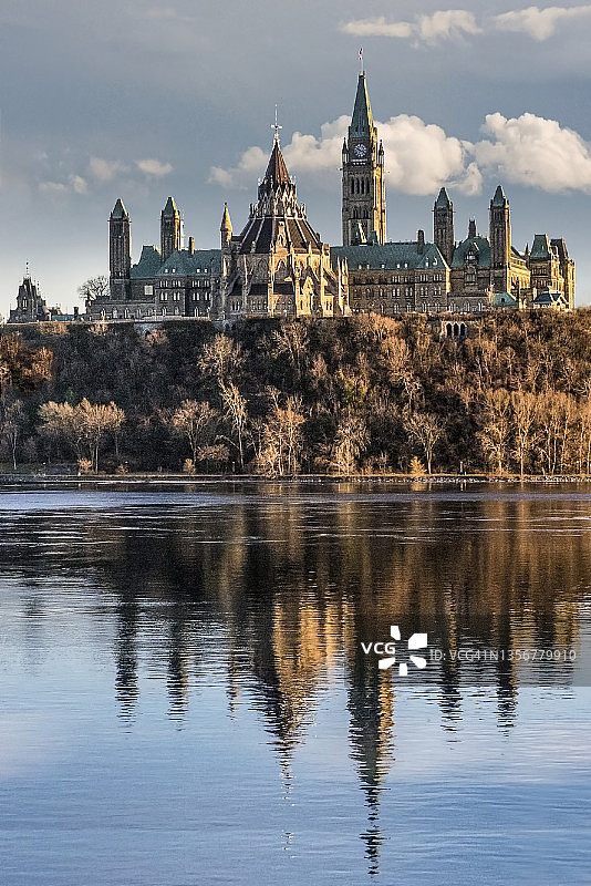 渥太华议会山天际线图片素材