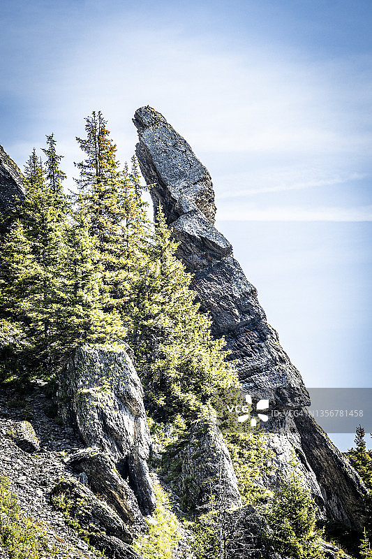 瑞士米伦的陡峭岩壁图片素材