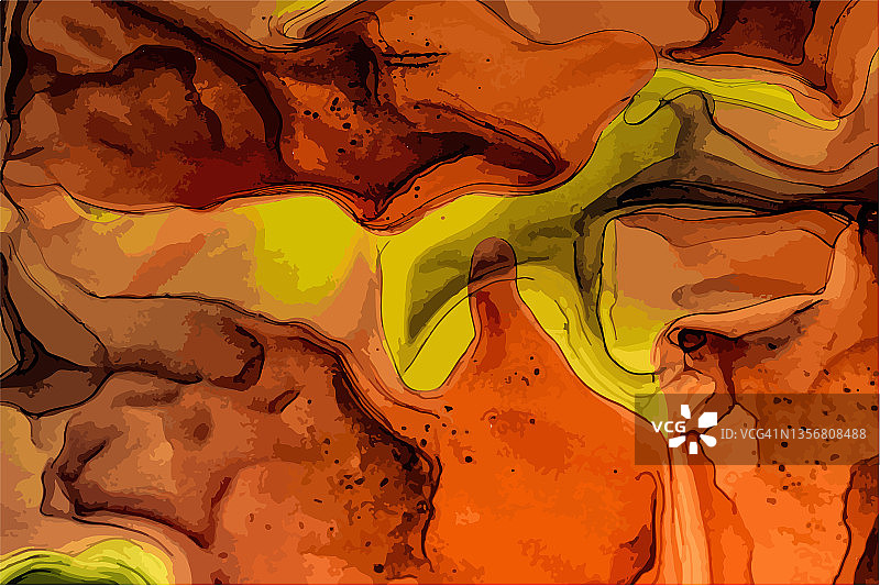 抽象彩色矢量酒精墨水绘画背景图片素材